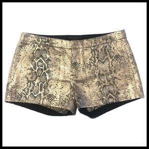 GUESS Metallic Snake Skin Pattern Shorts
